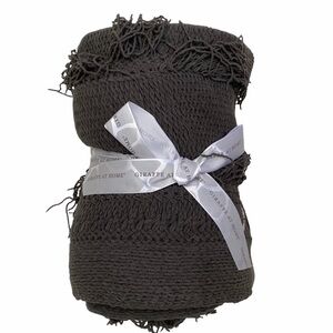 Giraffe at Home Moroccan Wedding Throw Blanket Charcoal